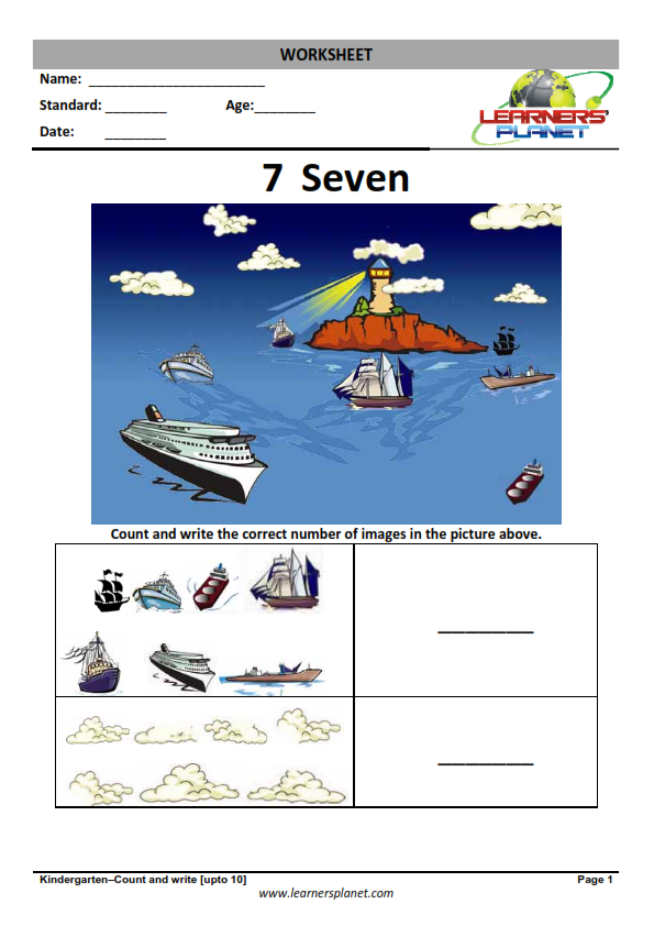 Number Worksheets - Preschool Printable Activities